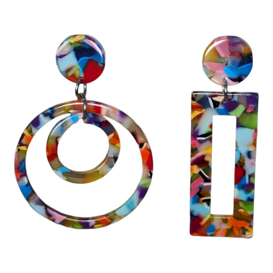 Boucles d'oreilles asymétriques