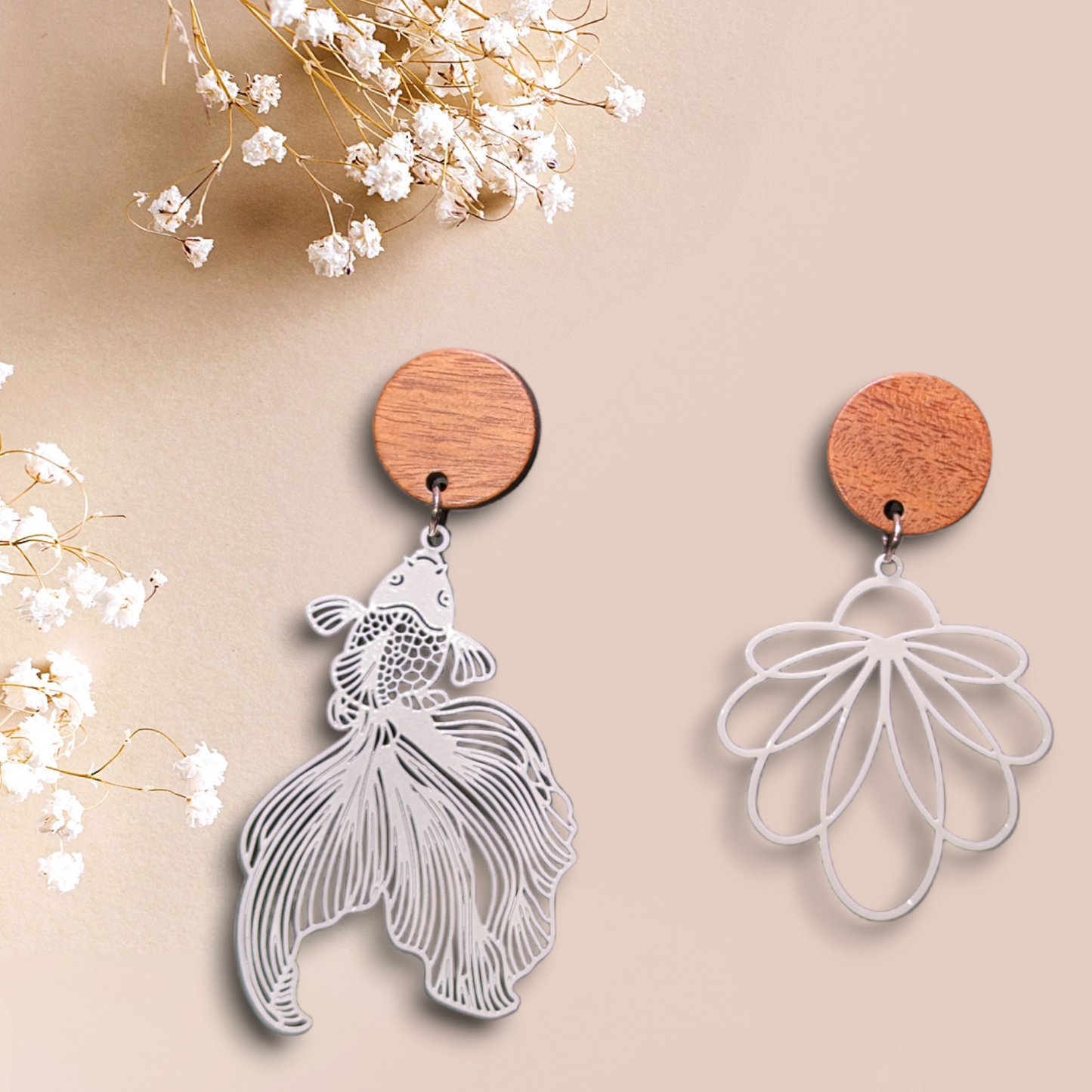 Boucles d'oreilles asymétriques