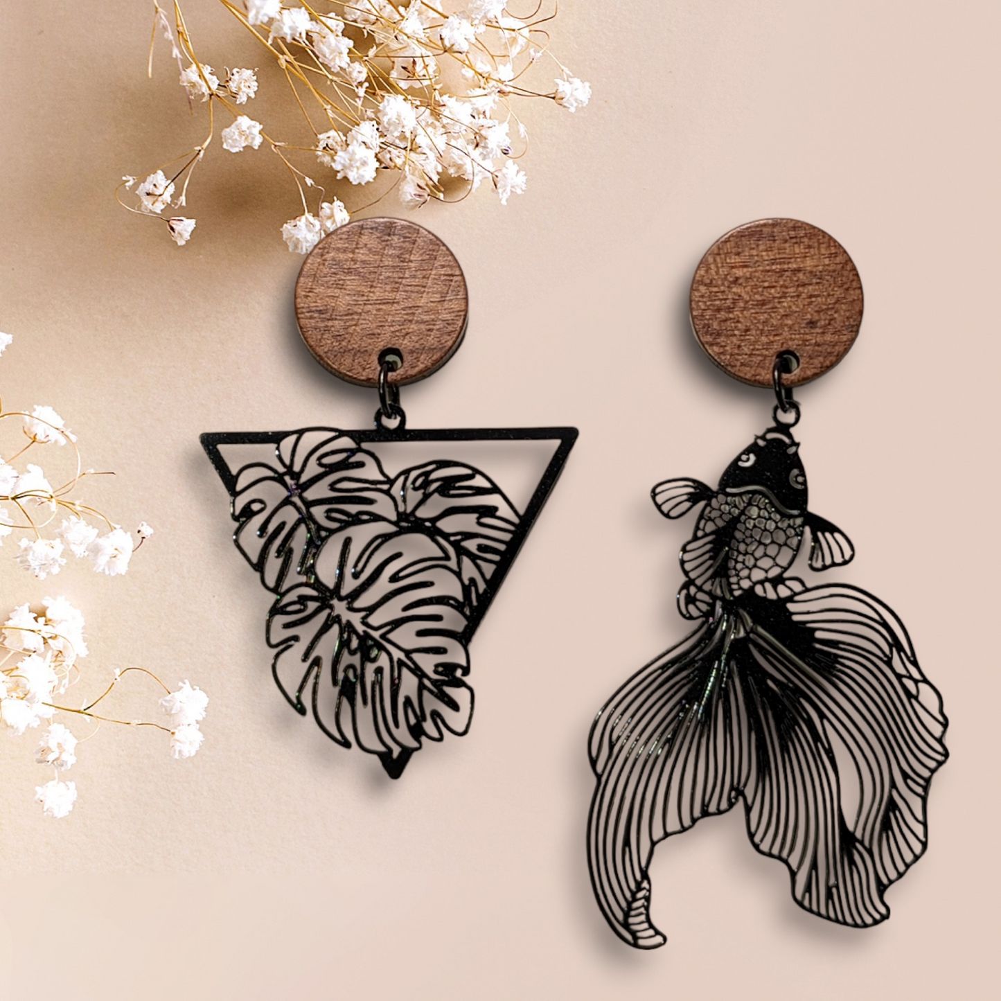 Boucles d'oreilles asymétriques