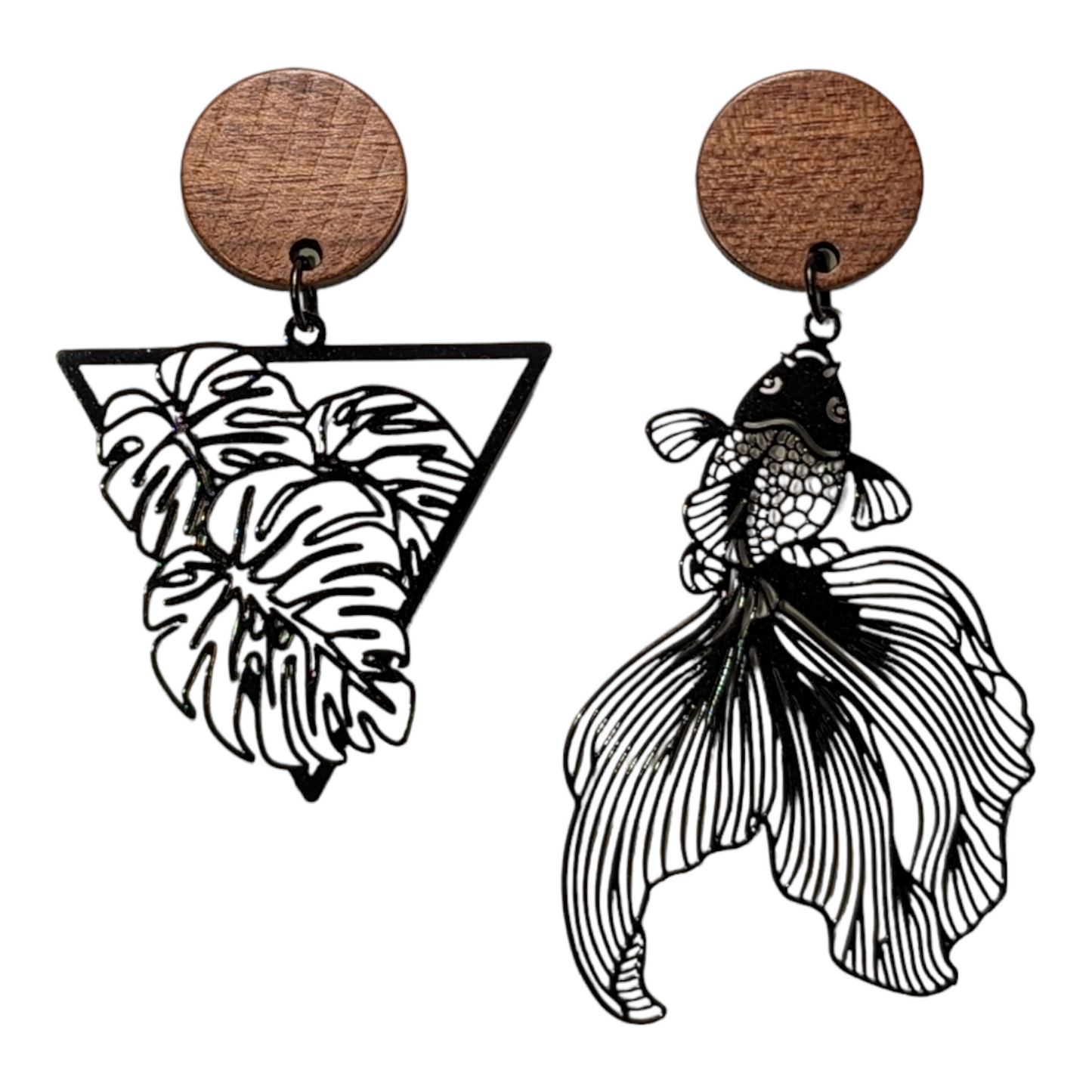 Boucles d'oreilles asymétriques