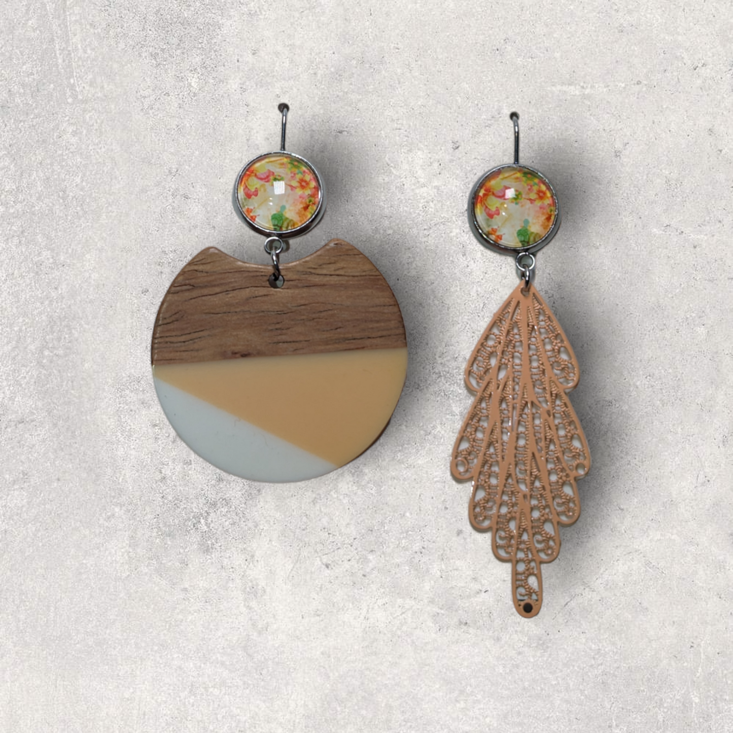 Boucles d'oreilles asymétriques