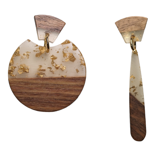 Boucles d'oreilles asymétriques