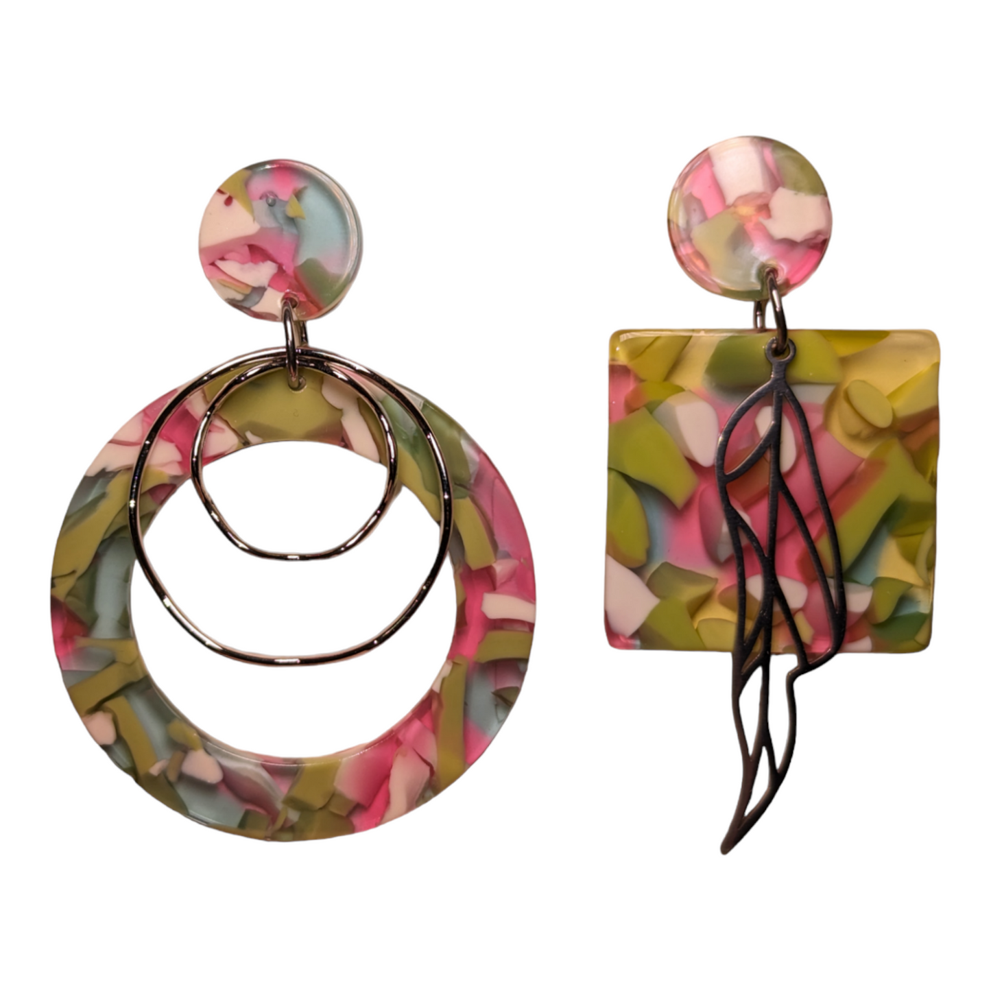 Boucles d'oreilles asymétriques