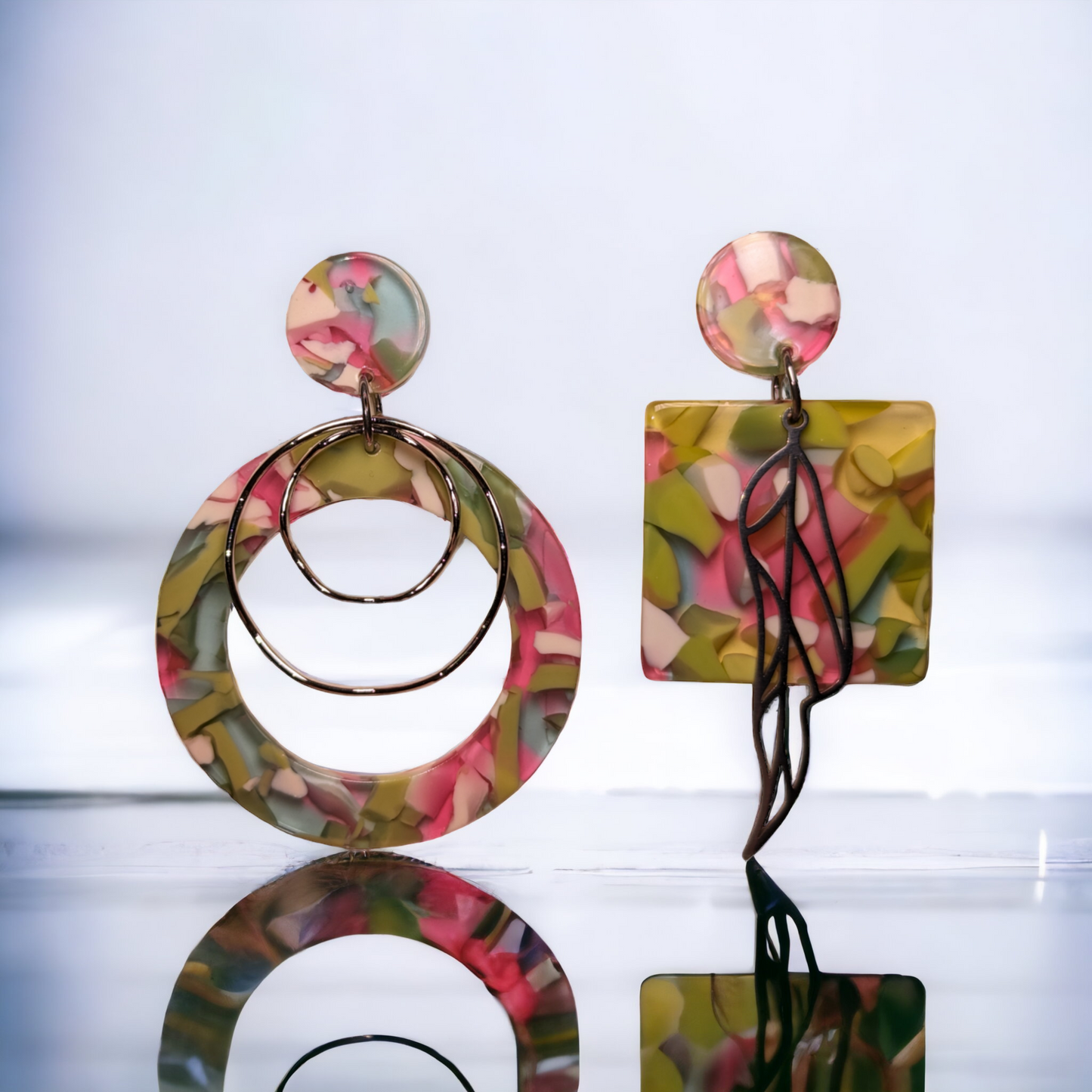 Boucles d'oreilles asymétriques