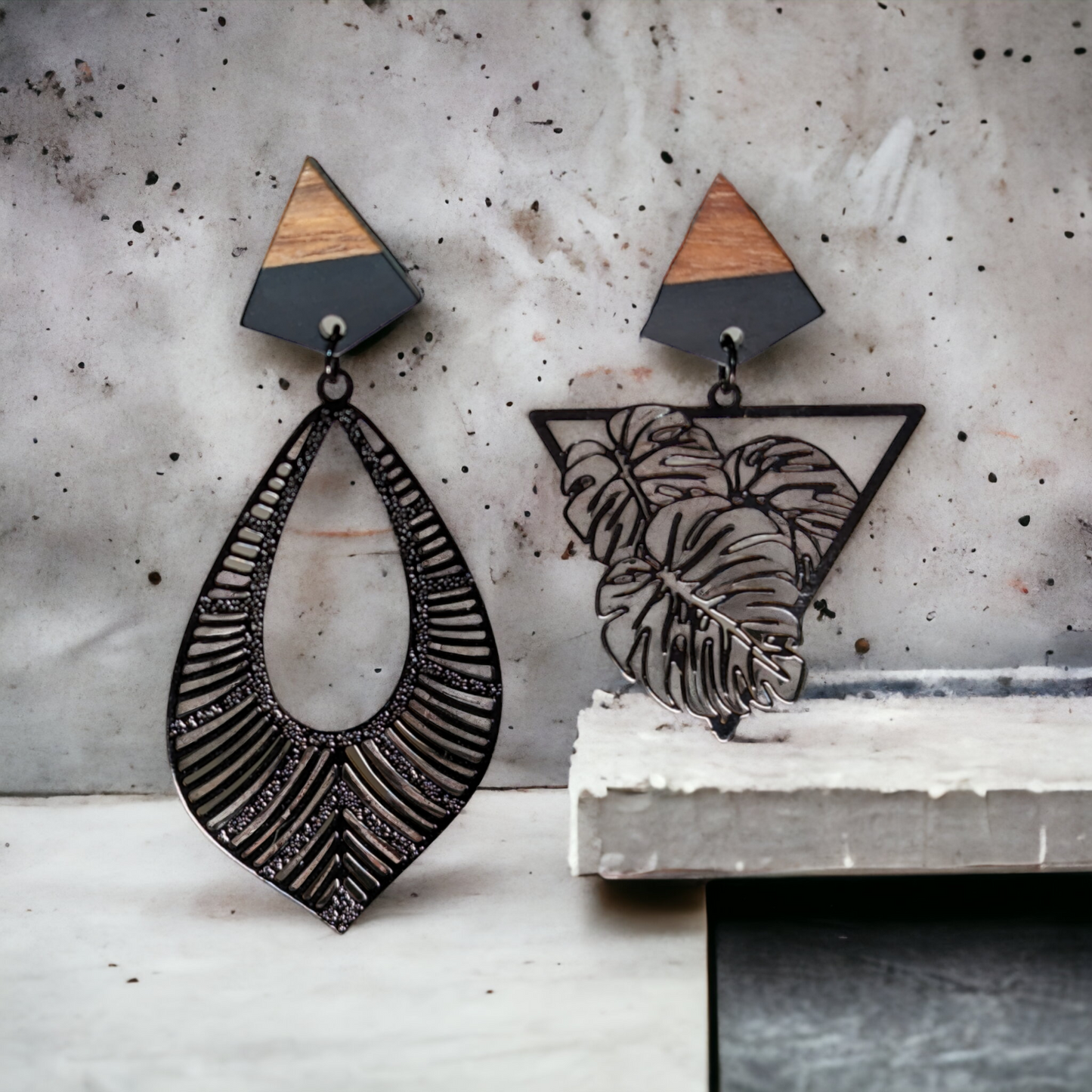 Boucles d'oreilles asymétriques