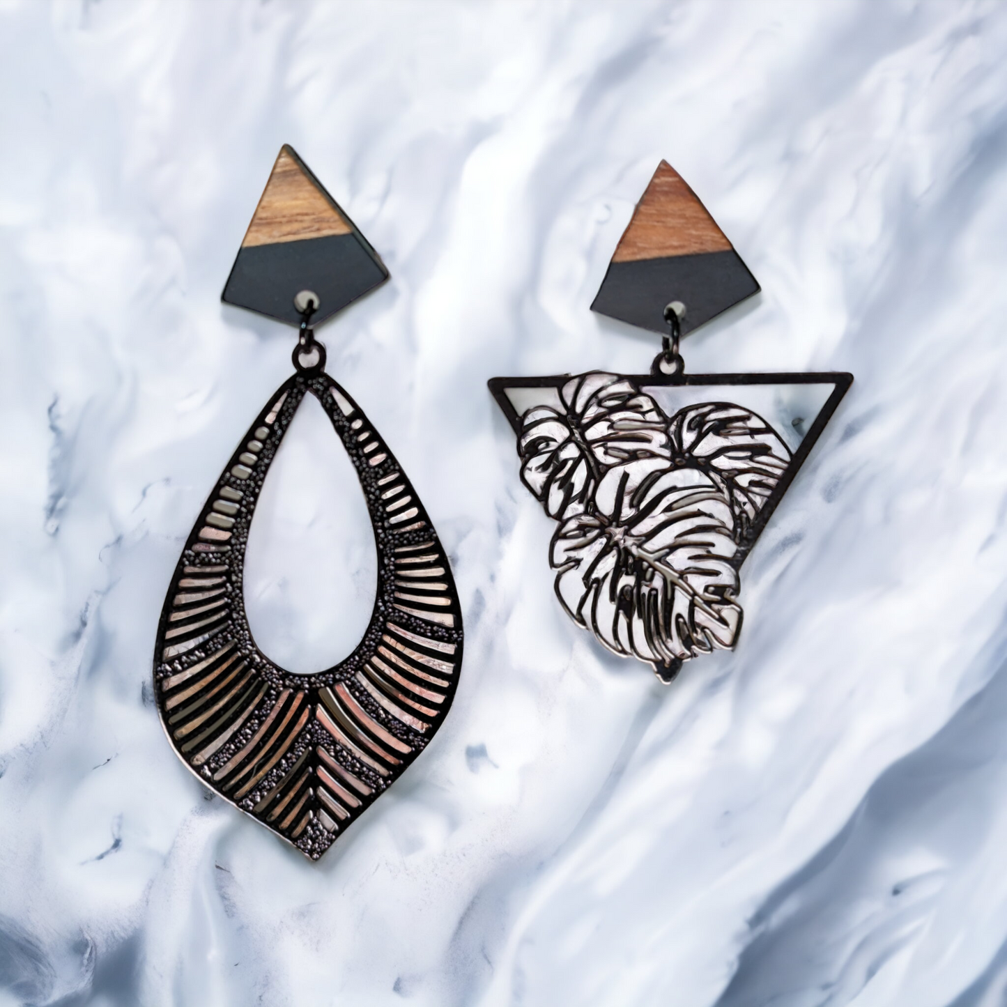 Boucles d'oreilles asymétriques