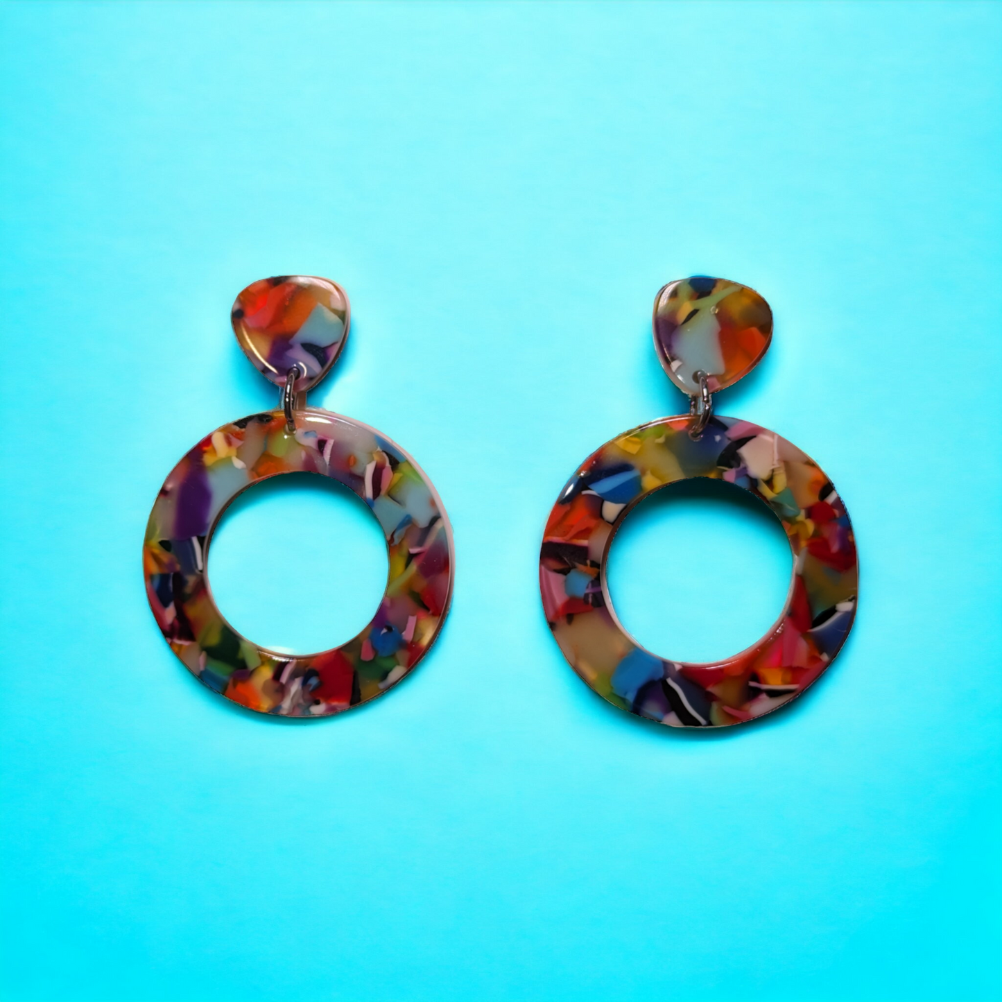 Boucles d'oreilles multicolores