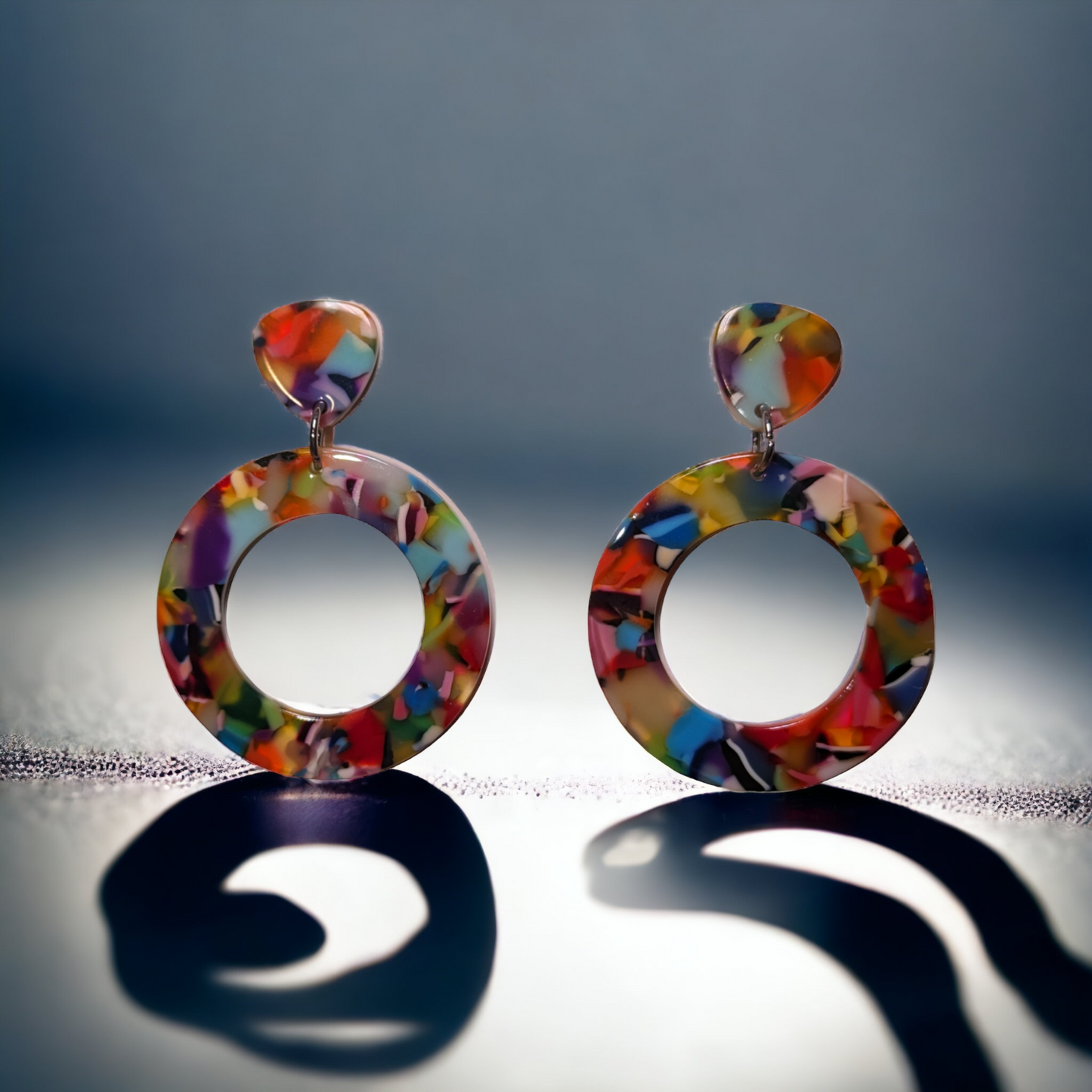 Boucles d'oreilles multicolores