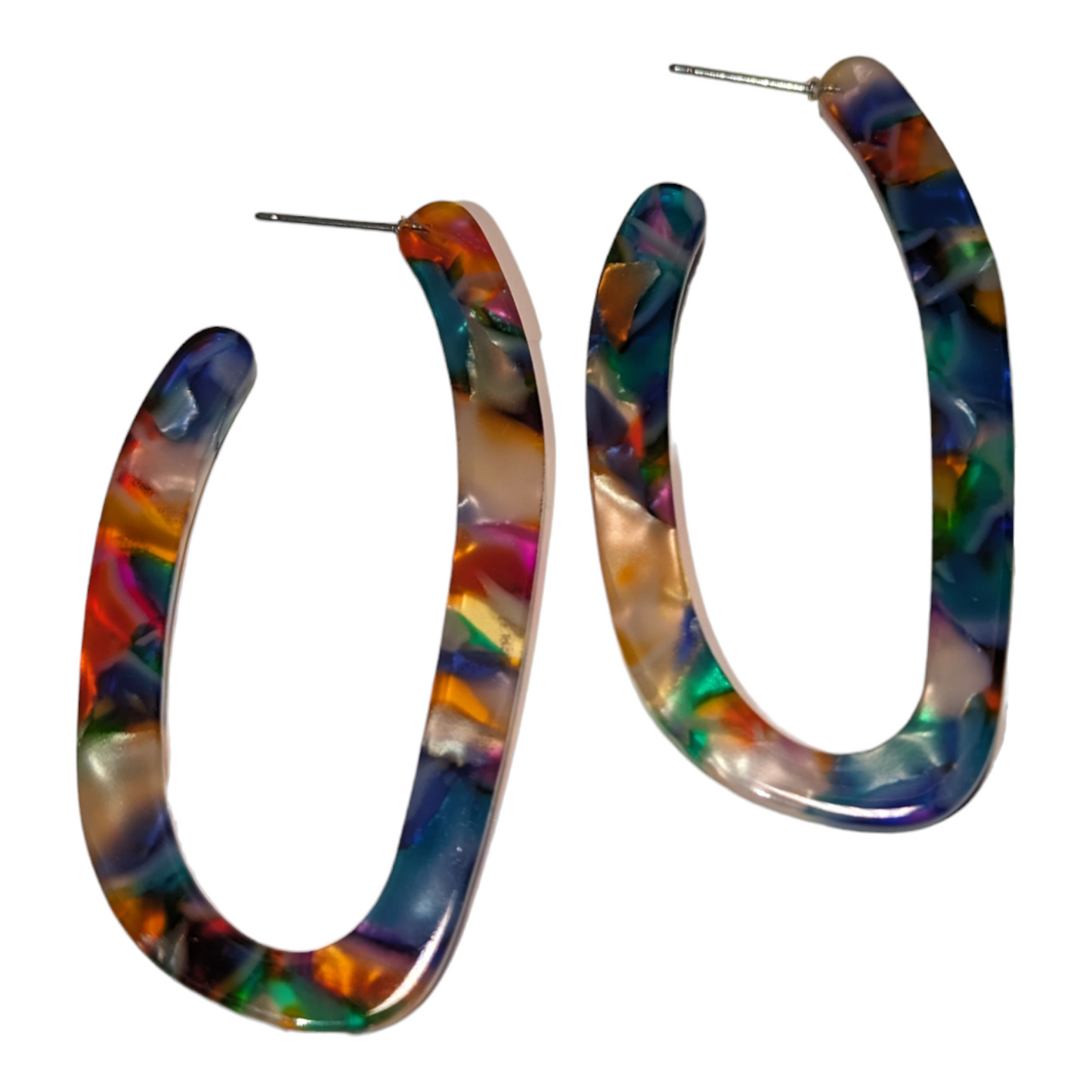 Boucles d'oreilles multicolores