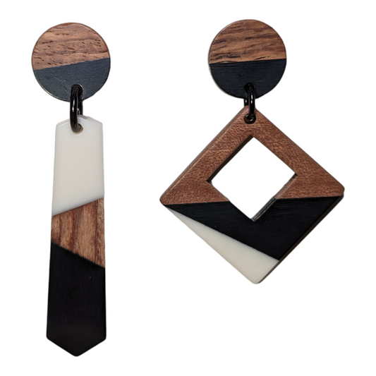 Boucles d'oreilles asymétriques