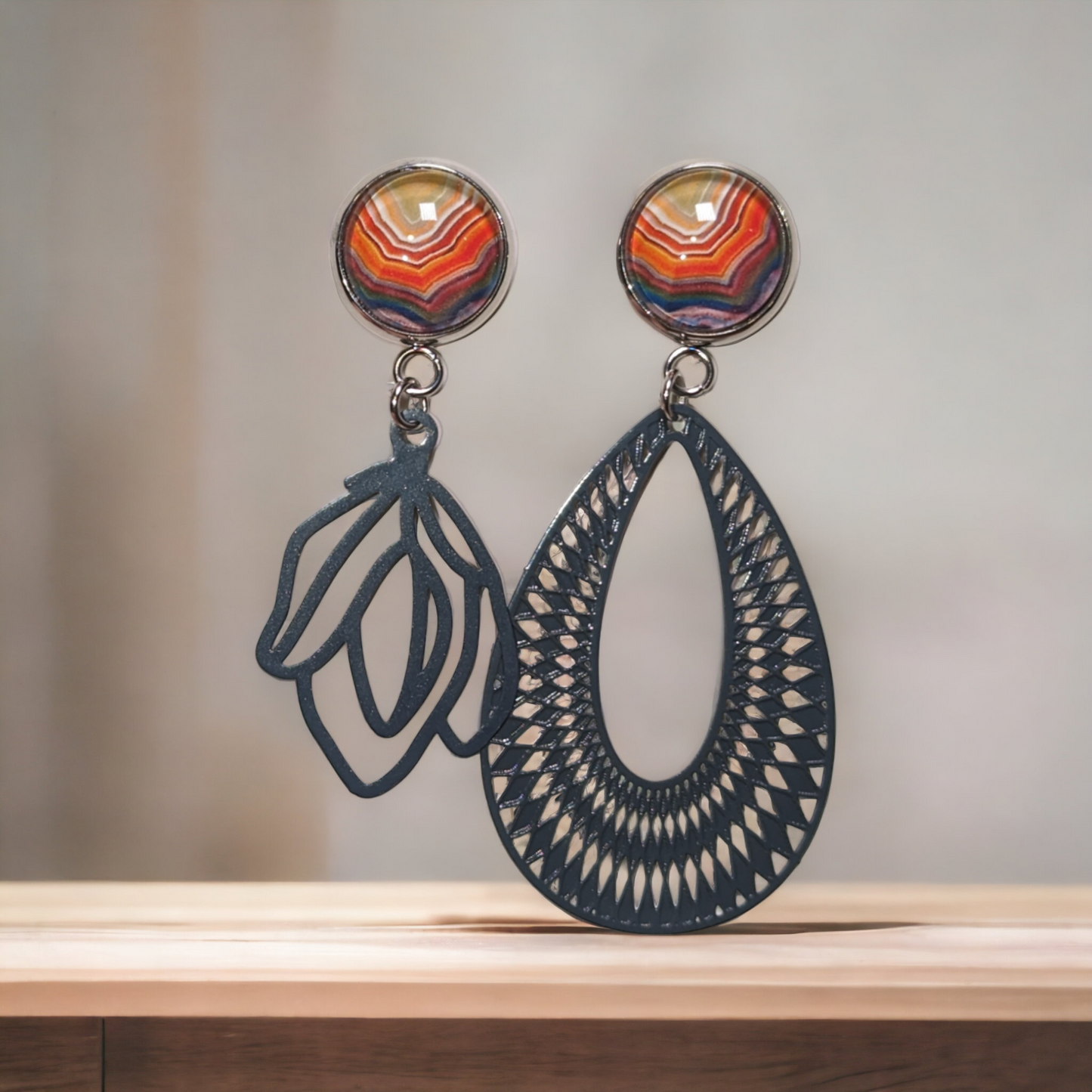 Boucles d'oreilles asymétriques