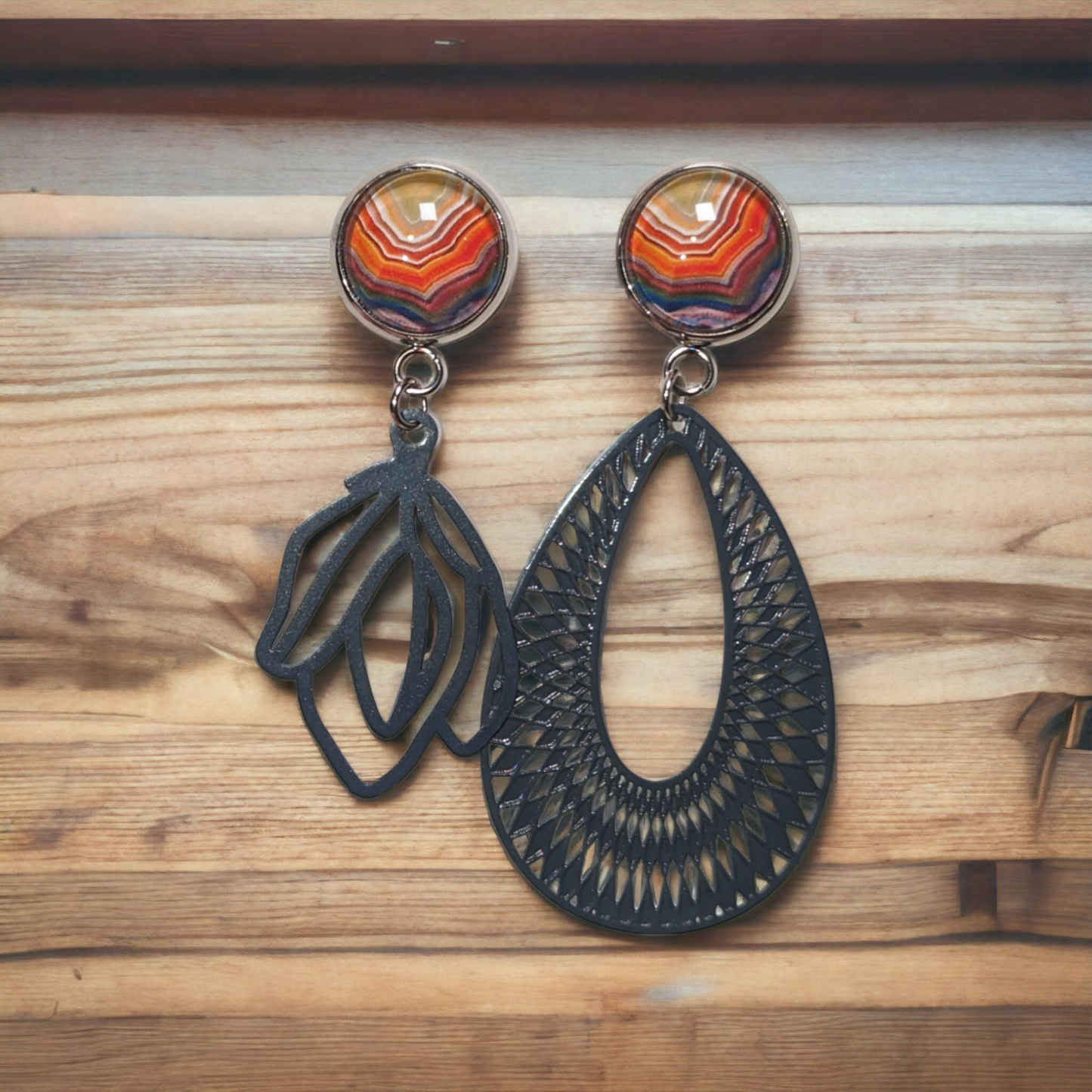 Boucles d'oreilles asymétriques